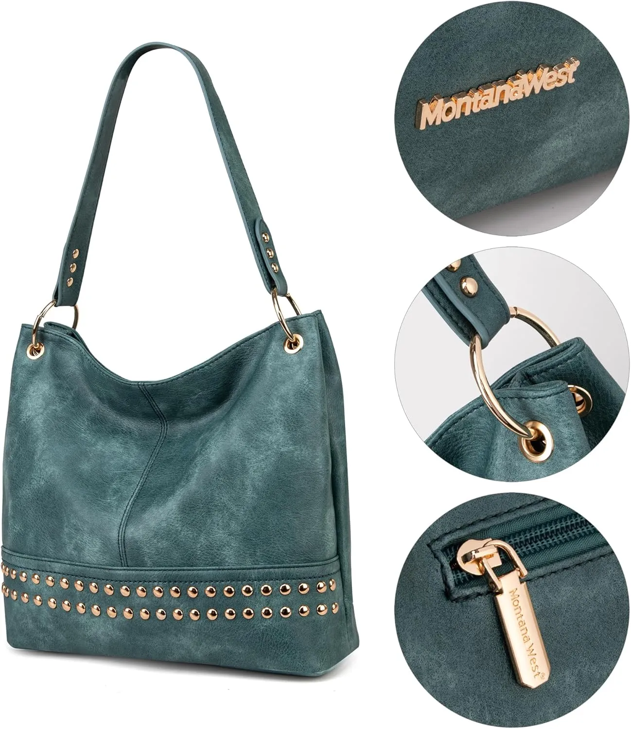 Montana West Purses for Women Hobo Shoulder Handbags with Zipper