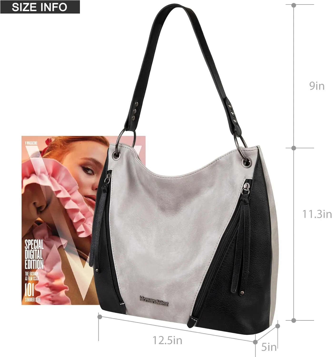 Montana West Purses for Women Hobo Shoulder Handbags with Zipper
