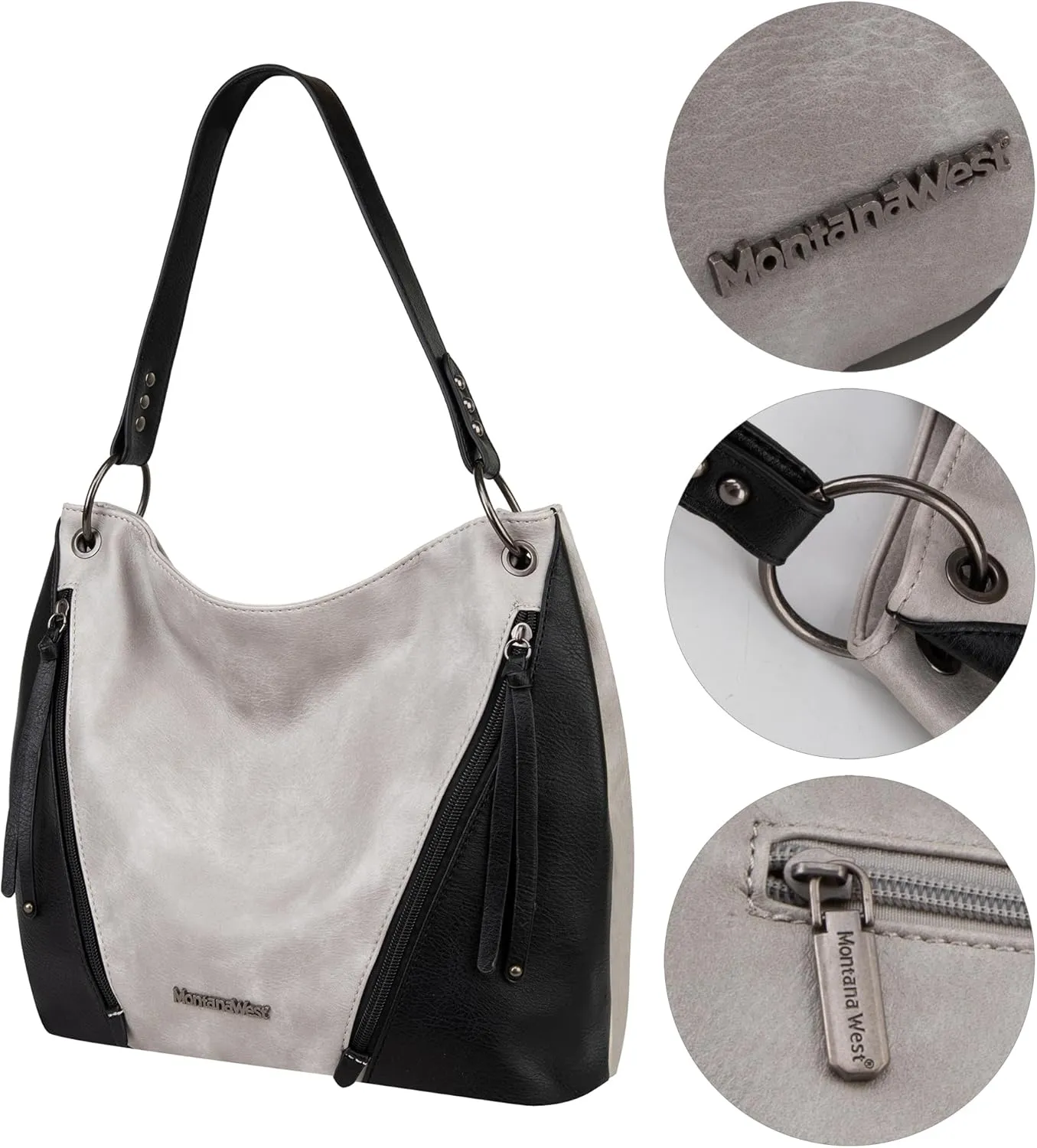 Montana West Purses for Women Hobo Shoulder Handbags with Zipper