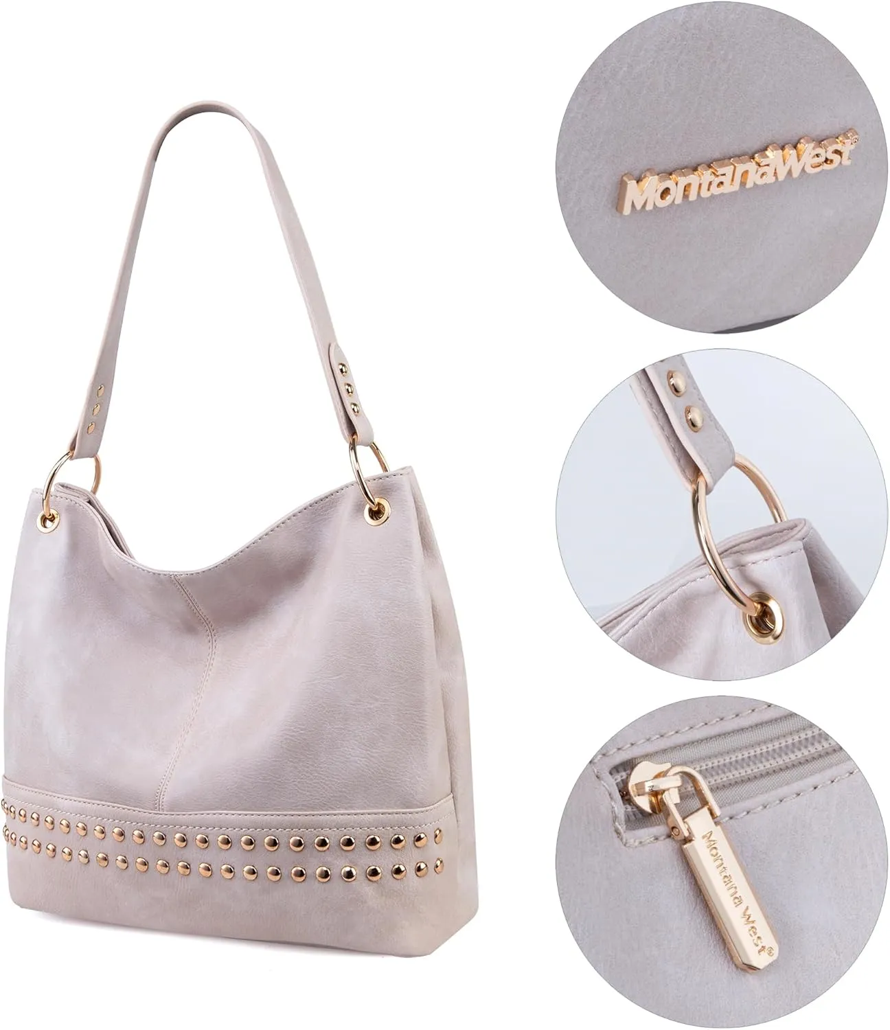 Montana West Purses for Women Hobo Shoulder Handbags with Zipper
