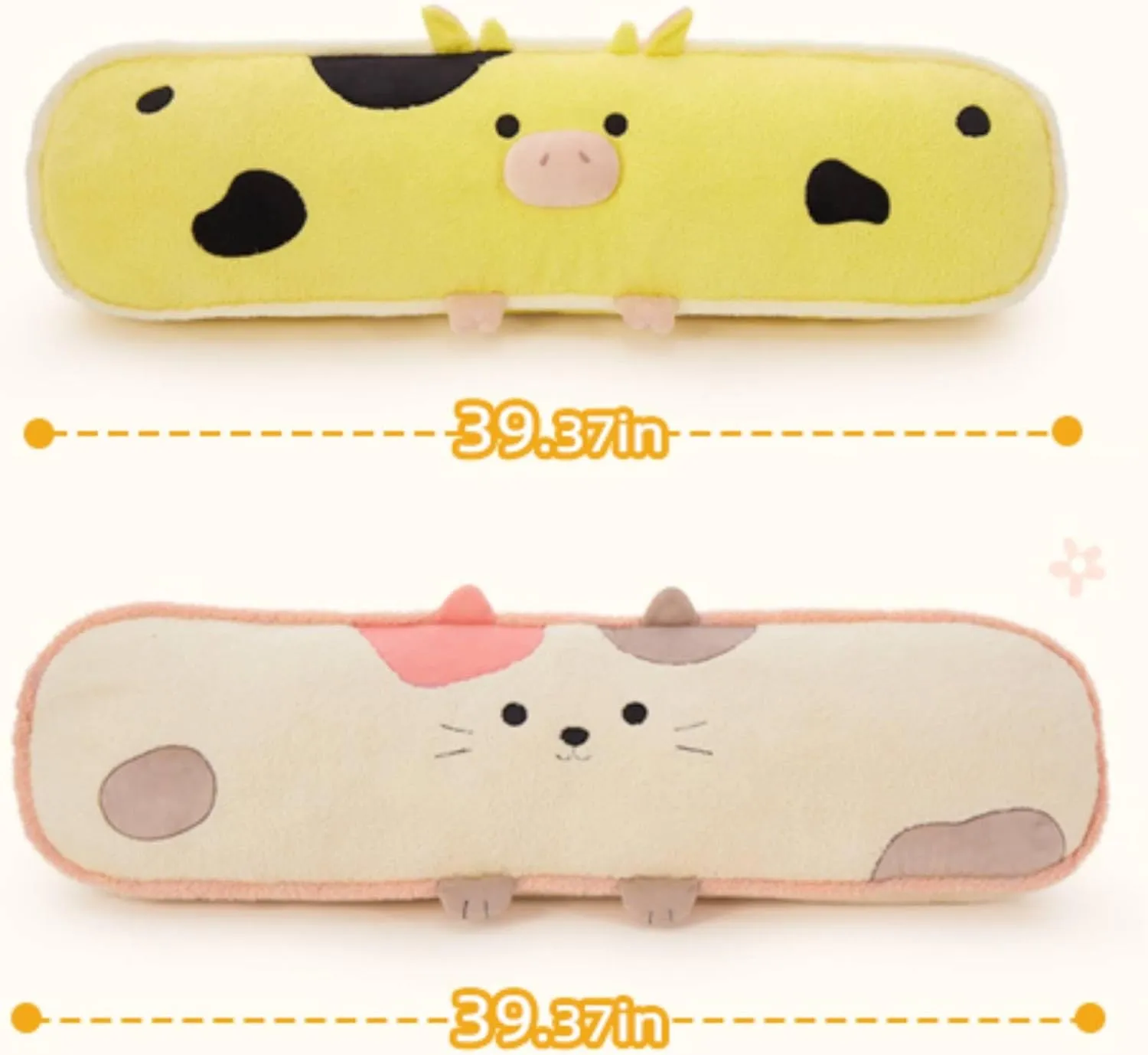MorisMos 39.3Inch Long Cat Body Pillow, Soft Cat Stuffed Animal Toy Large Kitten Plush for Sleeping Hugging Pillow for Kids Girls