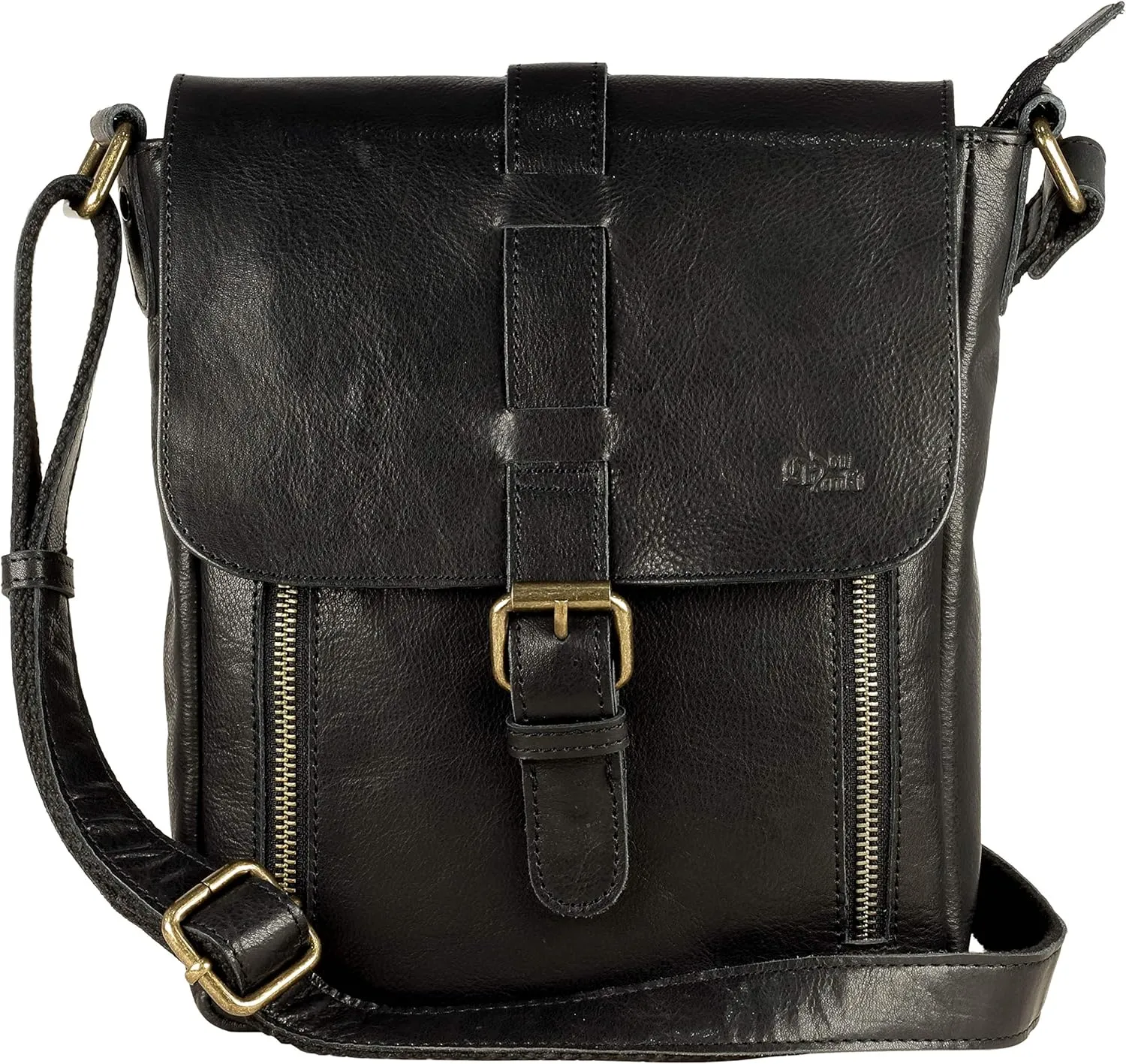 Mou Meraki Genuine Leather Crossbody Purse and Handbags - Crossover Bag Over the Shoulder