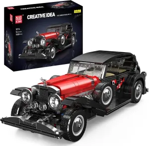 Mould King 10114 Classic Car Building Toy Set, MOC Vintage Car Model Building Block Kit, Technology Retro Car Toy for Kids Age 8  Static Version(1,308 Pieces)