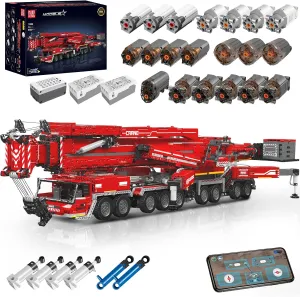 Mould King 17008 Large Crane Building Set, Heavy Duty Crane Building Kits for Adults, APP/Remote Control Construction Vehicle Block Set, 8506 Pieces
