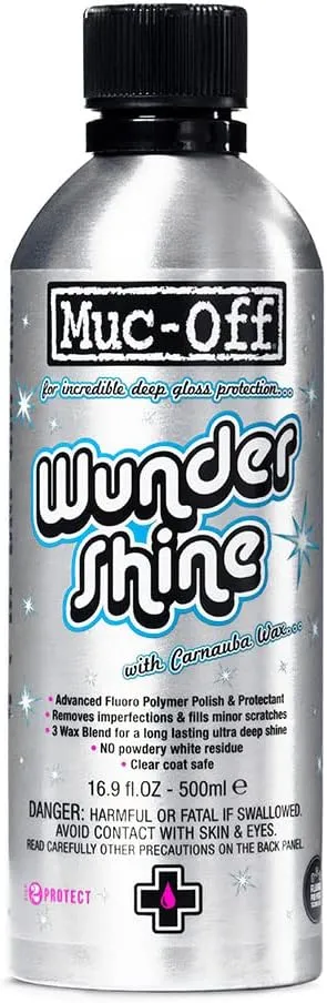 Muc-Off Wundershine, 16.9 fl oz - High-Performance Car Polish, Motorcycle Polisher and Detailer - Bodywork and Metal Polish for Bikes, Motorbikes, Cars