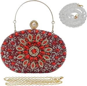Multicolor Rhinestone Women Evening Clutch Purse Bridal Sparkly Diamond Bag Crystal Handbags Prom Wedding Cocktail Purse