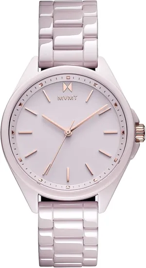 MVMT Coronada Ceramic Women’s Wristwatch - Analog Watch for Women - Water-Resistant 3 ATM/30 Meters Minimalist Women’s Watch - Small, Metal Watch with Interchangeable Bands - 36mm