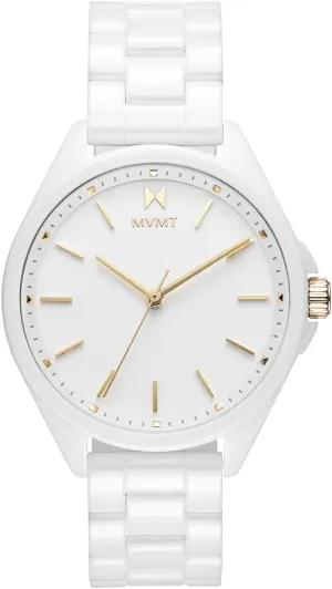 MVMT Coronada Ceramic Women’s Wristwatch - Analog Watch for Women - Water-Resistant 3 ATM/30 Meters Minimalist Women’s Watch - Small, Metal Watch with Interchangeable Bands - 36mm