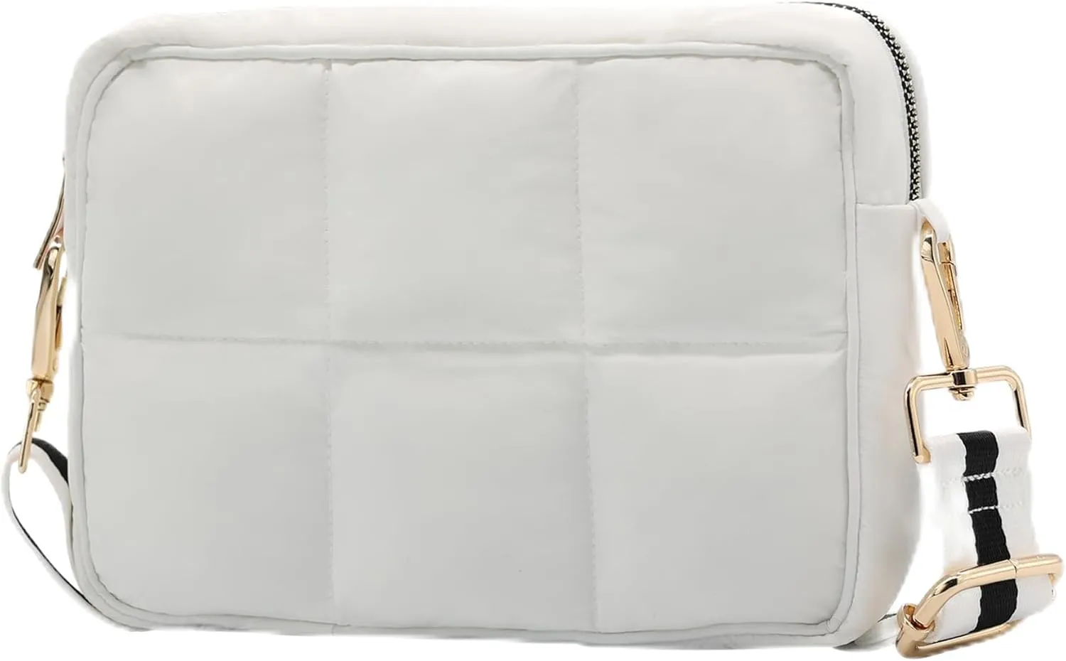 NAARIIAN Crossbody Bags for Women Small Puffy Quilted Purses Shoulder Handbags Adjustable strap Cute Everyday Bag