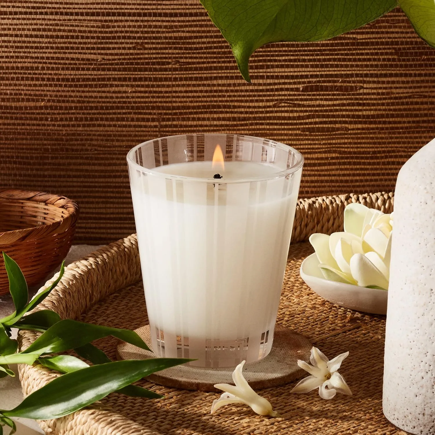 NEST New York Scented Classic Candle, Bamboo - 8.1 oz - Up to 60-Hour Burn Time - Reusable Glass Vessel