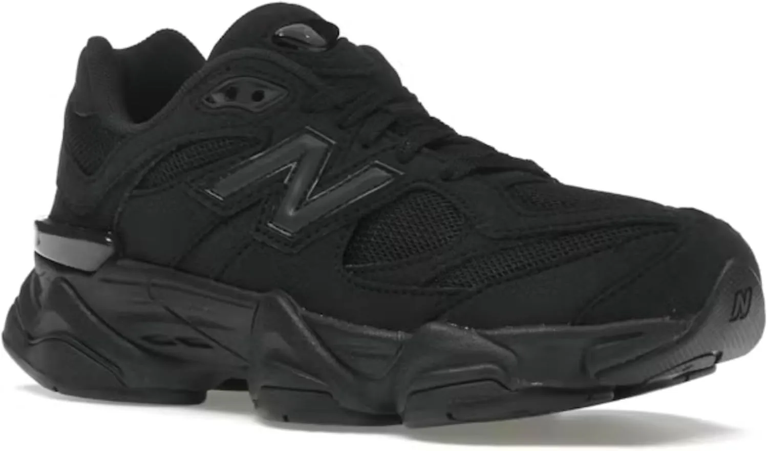 New Balance 9060 Big Kids Shoes (Triple Black, 6)
