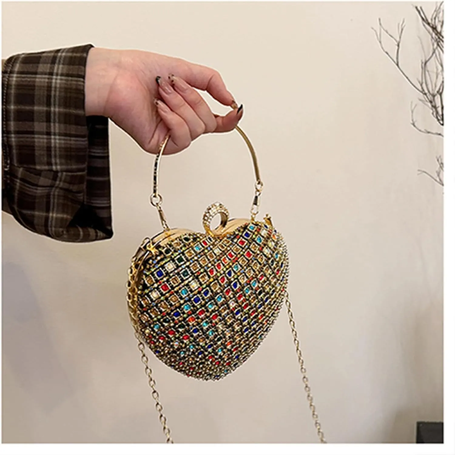 New Elegant Women's Clutch Bag with Sparkling Diamond Design - Perfect for Evening Parties and Special Occasions