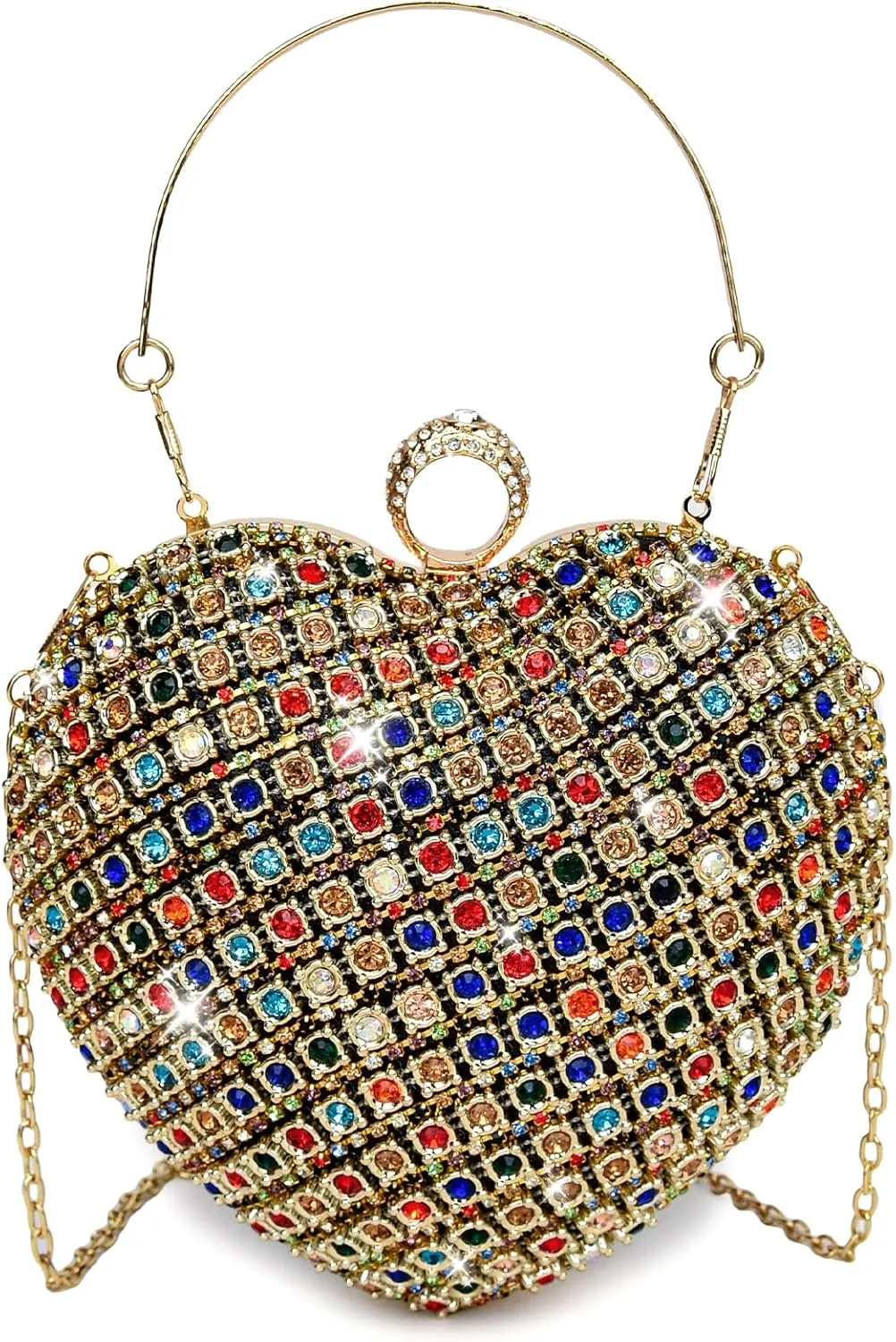 New Elegant Women's Clutch Bag with Sparkling Diamond Design - Perfect for Evening Parties and Special Occasions
