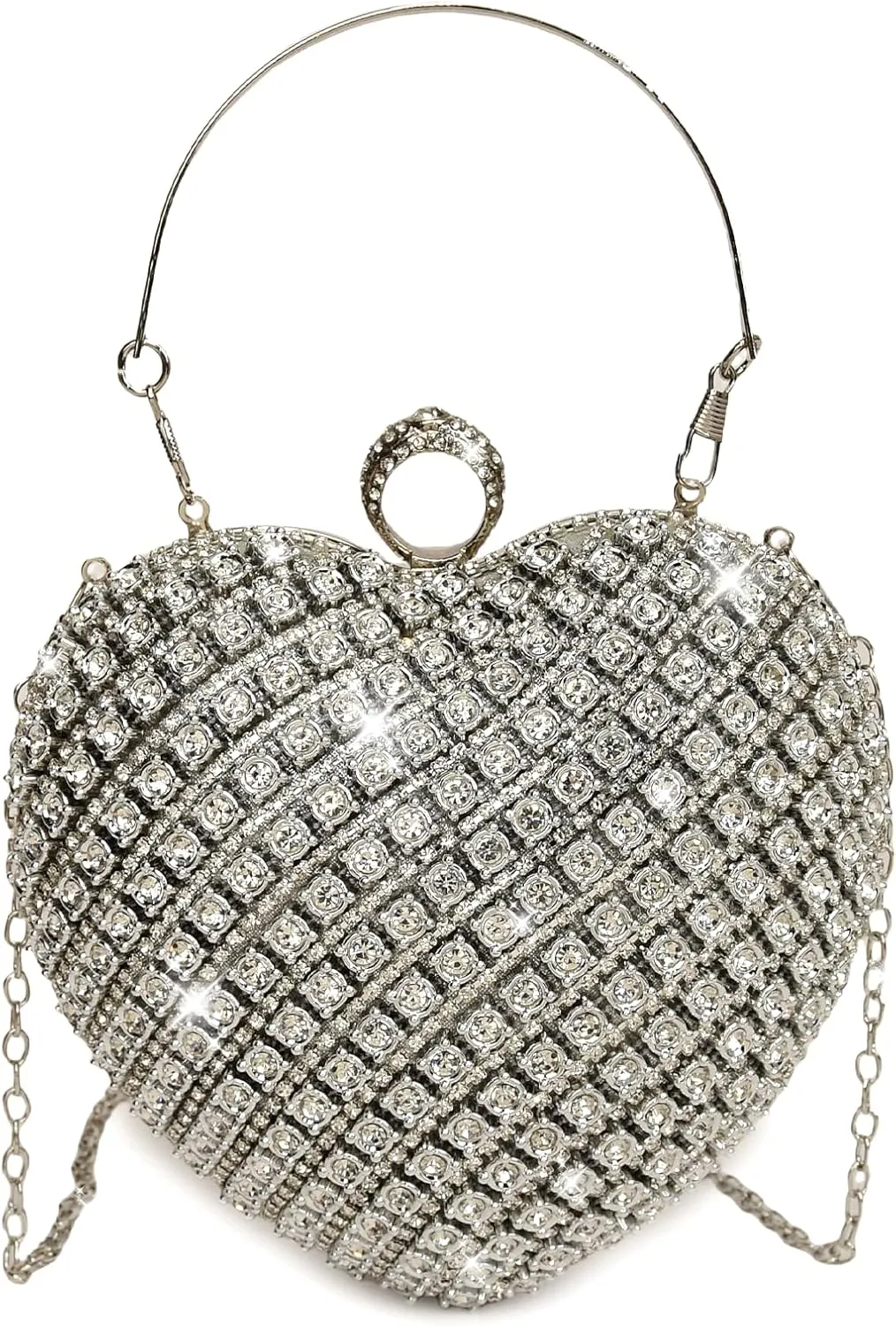 New Elegant Women's Clutch Bag with Sparkling Diamond Design - Perfect for Evening Parties and Special Occasions