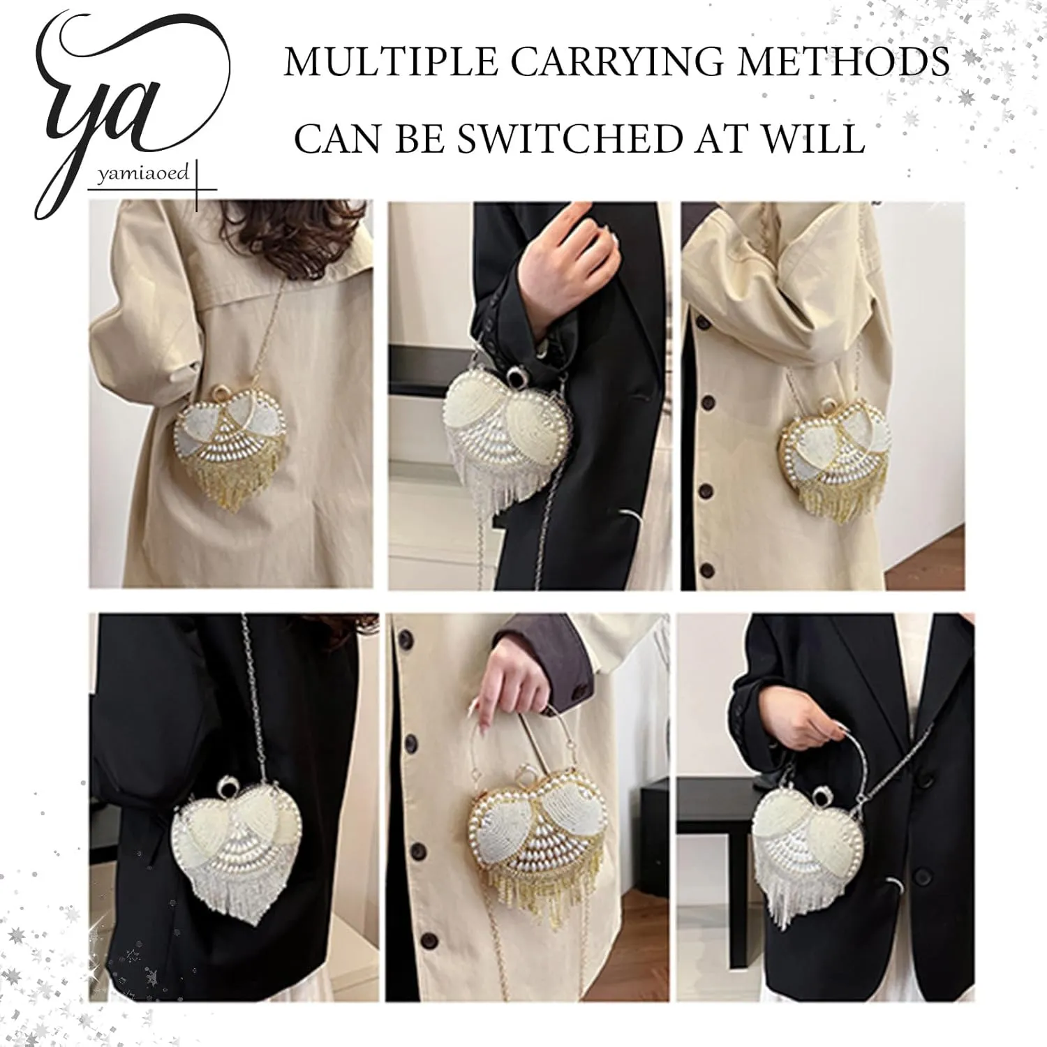 New Elegant Women's Clutch Bag with Sparkling Diamond Design - Perfect for Evening Parties and Special Occasions