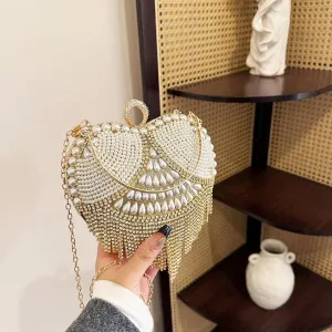 New Elegant Women's Clutch Bag with Sparkling Diamond Design - Perfect for Evening Parties and Special Occasions
