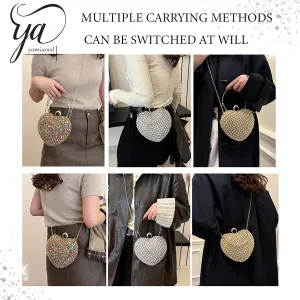 New Elegant Women's Clutch Bag with Sparkling Diamond Design - Perfect for Evening Parties and Special Occasions