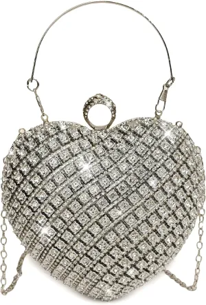 New Elegant Women's Clutch Bag with Sparkling Diamond Design - Perfect for Evening Parties and Special Occasions