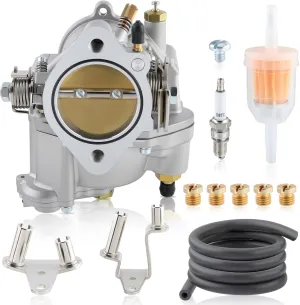 New Super E Carburetor Fuel Filter Spark Plug for Harley Big Twin Sportster Shorty Carb, Replace 82026, 496564, 35-0471, 11-0420, 1002-0025