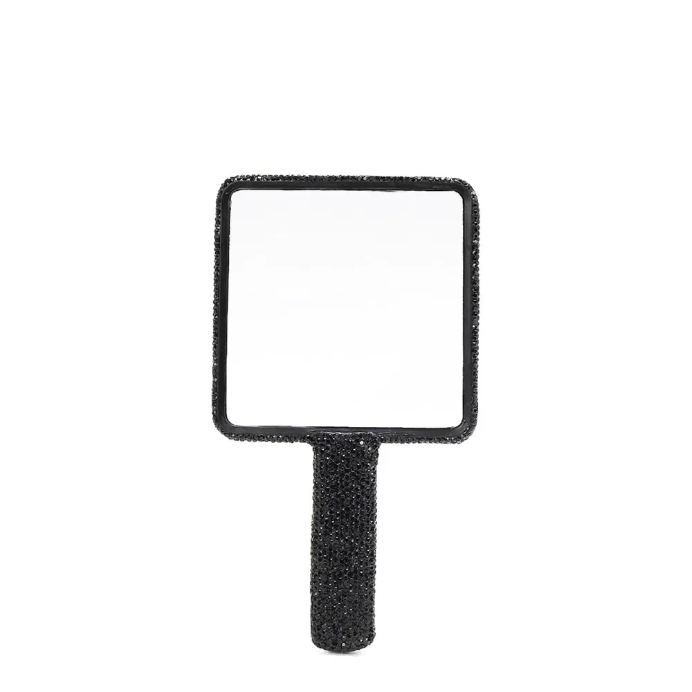 Nicole Lee USA Rhinestone-Encrusted Plastic Rectangle Hand Mirror