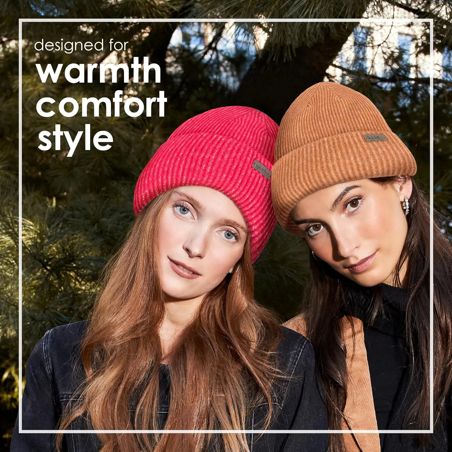 Nicole Miller New York womens Hat and Glove Set for Women Pack of 2 Winter Beanie Hats Soft & Warm Gloves Sets