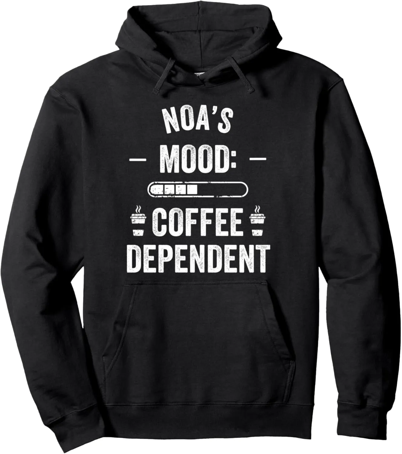 NOA Personalized Cute Coffee Girls NOA Name Pullover Hoodie