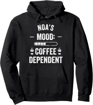 NOA Personalized Cute Coffee Girls NOA Name Pullover Hoodie