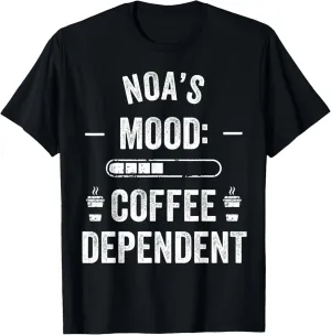 NOA Personalized Cute Coffee Girls NOA Name T-Shirt