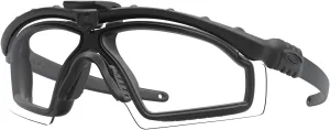 Oakley OO9146 Sunglasses Bundle: OO 9146 SI BALLISTIC M FRAME 3.0 914651 Matte Black and Large Black leash Accessory kit