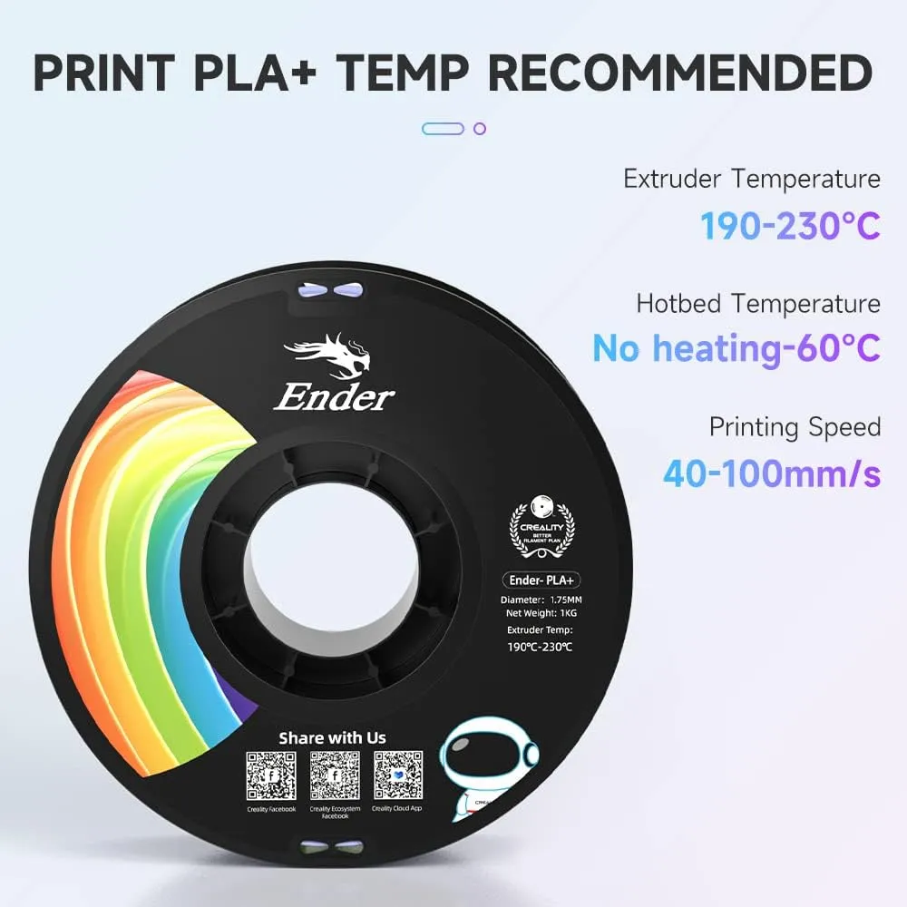 Official 3D Printer Filament Ender PLA Pro Filament, Creality PLA  3D Printing Filament, Durable and Resistant, Smooth, Overhang Performance Dimensional Accuracy  /-0.02mm, 2.2lbs/Spool