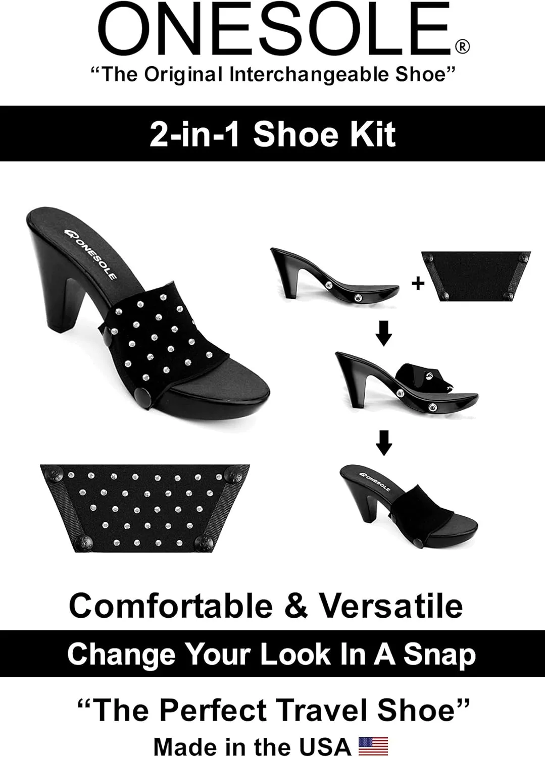 Onesole Chic Black Travel Kit