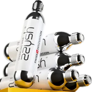Original zzysh® Sparkling Wine Pure Argon/CO2 Cartridges | Preserve Fizzy Sensations 4 Weeks | For zzysh® Sparkling Wine Preservation System | Gas Capsules for Champagne and All Other Sparkling Wines