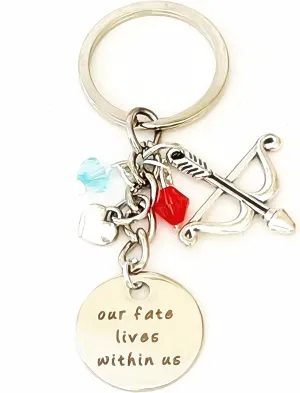 Our Fate Lives Within Us Merida Accessories Silver Charm Keychain Gift for a Brave Princess | Merchandise for Women