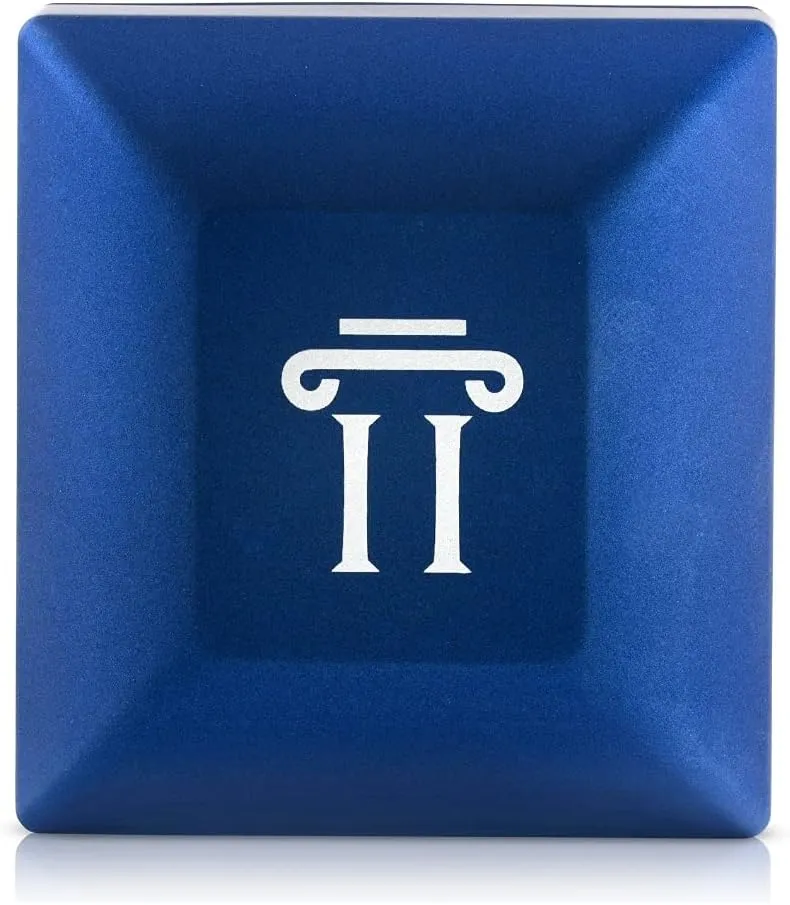 P3 POMPEII3 Pompeii 1 Ct T.W. Blue & White Diamond Mens Wedding Ring 5-Stone Anniversary White Gold