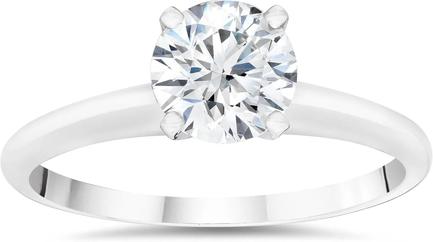 P3 POMPEII3 Pompeii 1/5ct Lab Grown Diamond Solitaire Engagement Ring 14K White Gold (((G-H)),SI(1)-SI(2))