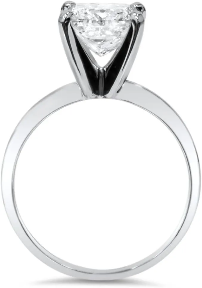 P3 POMPEII3 Pompeii 1/5ct Lab Grown Diamond Solitaire Engagement Ring 14K White Gold (((G-H)),SI(1)-SI(2))
