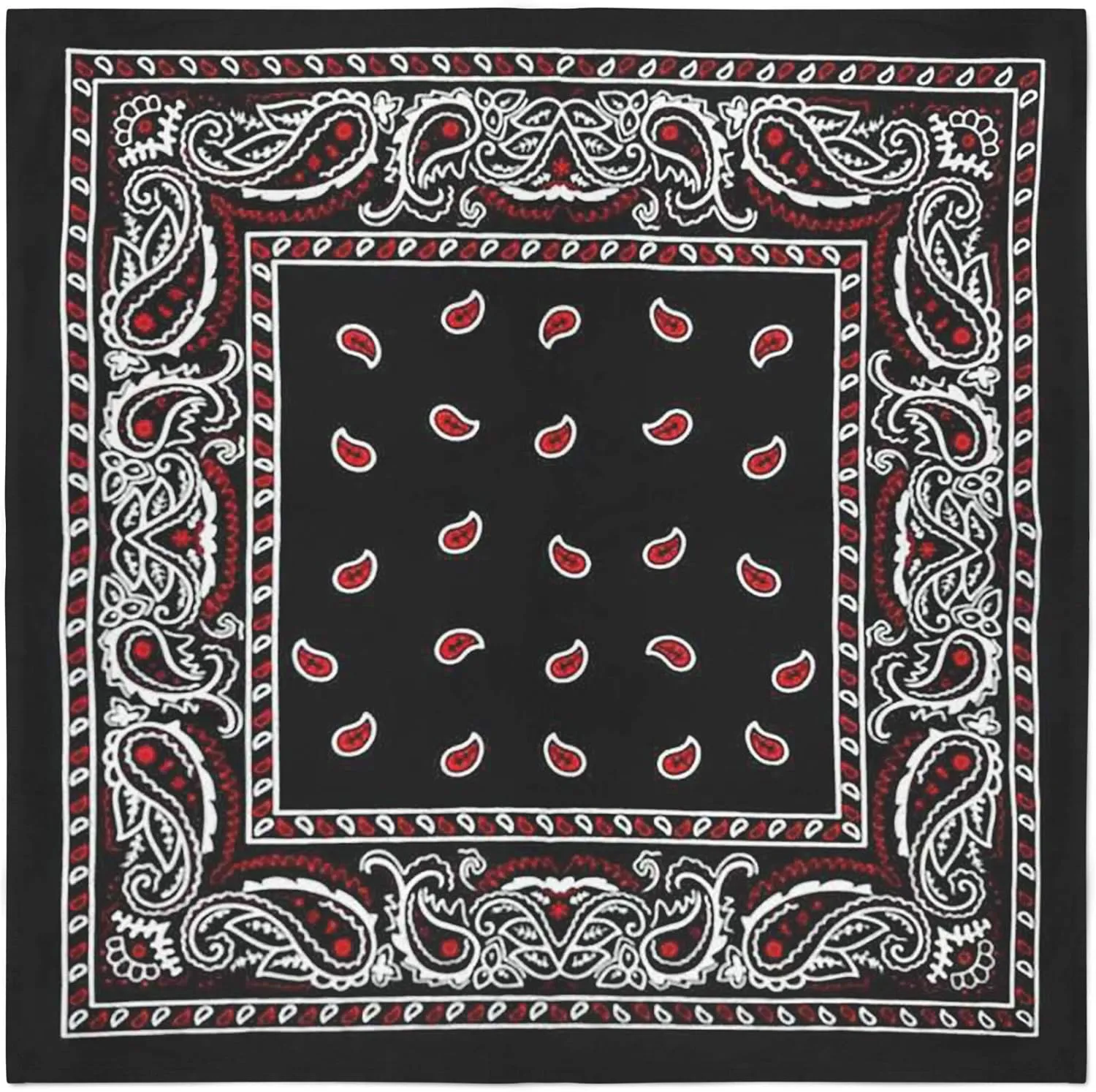 Pack of 4 Men's Large Handkerchiefs 100% Cotton Solid Hankie