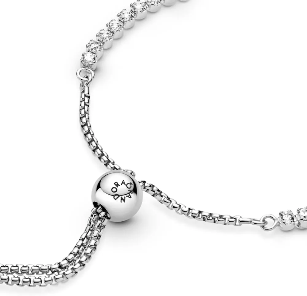 PANDORA Sparkling Slider Tennis Bracelet - Gift for Her - Gift for Her - With Gift Box