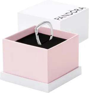 PANDORA Sparkling Wishbone Ring - Stackable Rose Gold Ring for Women - Gift for Her - With Gift Box
