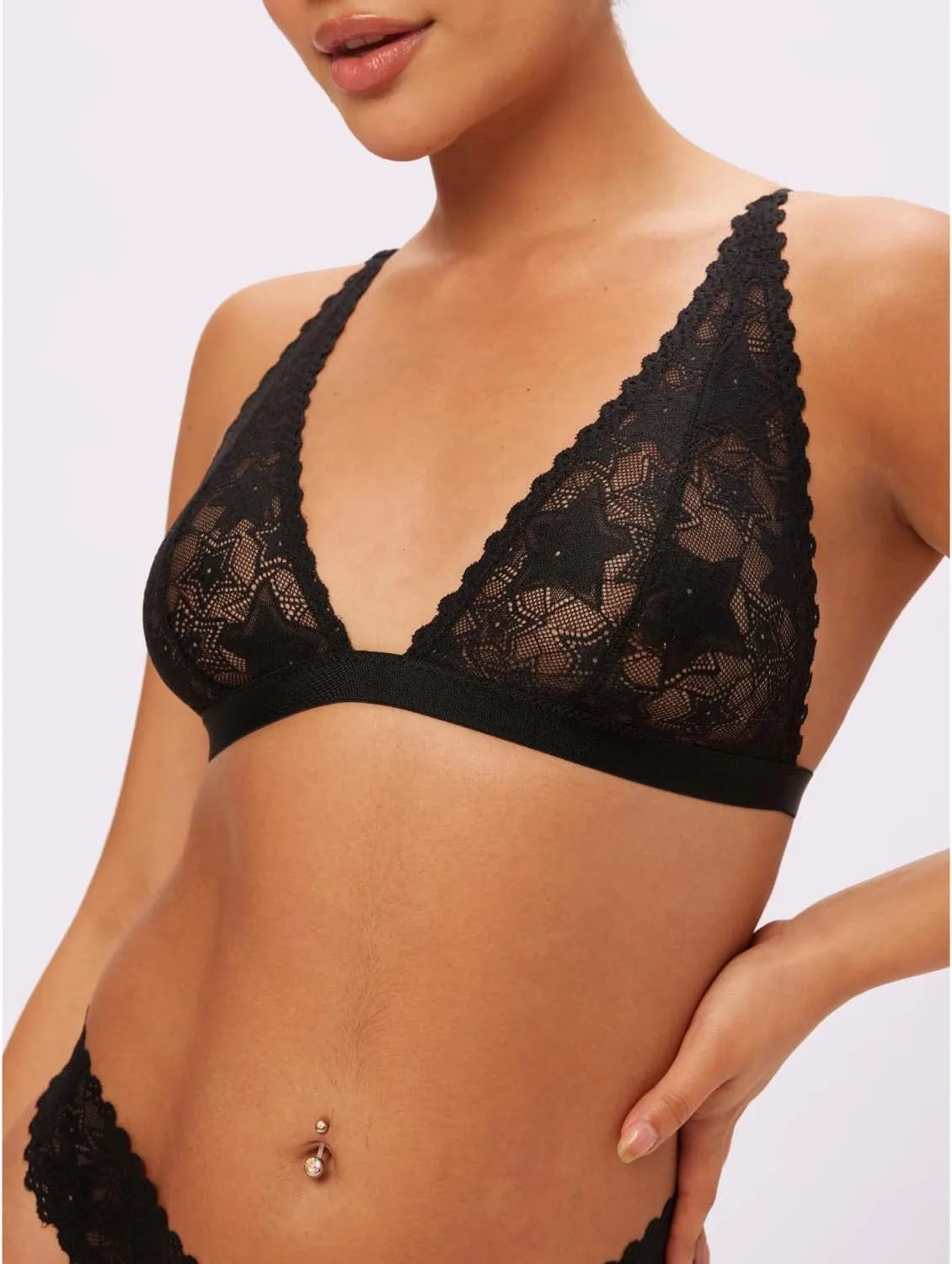 Parade womens Star Lace Plunge Bralette: Available in Multi Packs