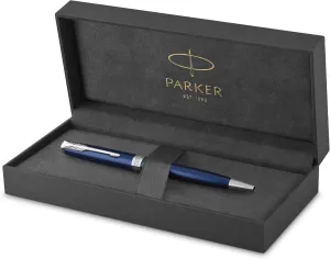 PARKER Sonnet Ballpoint Pen, Blue Lacquer with Palladium Trim, Medium Point Black Ink (1931536)
