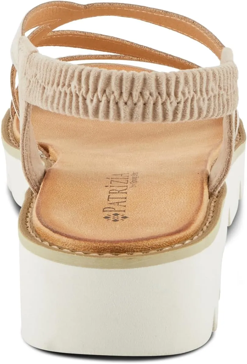 PATRIZIA Women's ZIGGED Zigzag Rhinestone Platform Stretch Back Sandals