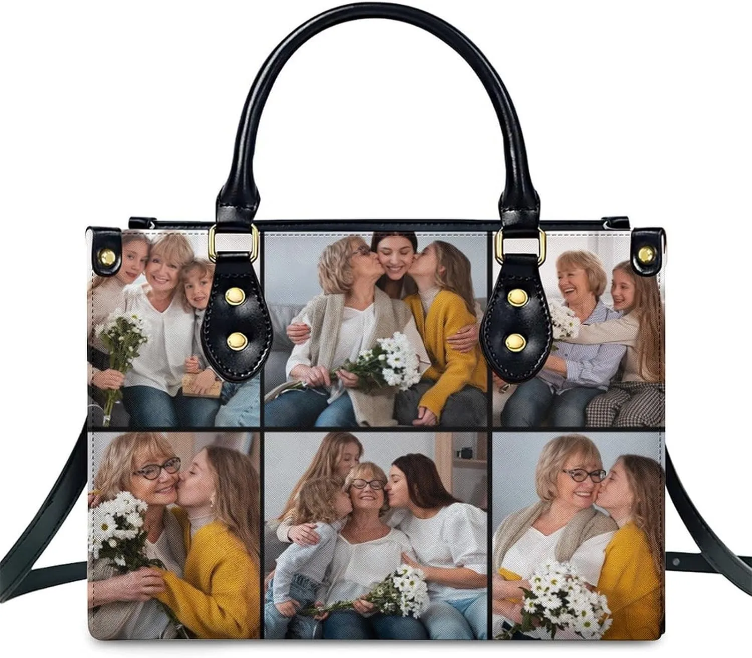 Personalized Handbag Gifts for Her - PU Leather Bags - Custom Women Tote Bag for Mother’s Day, Birthday, Wedding