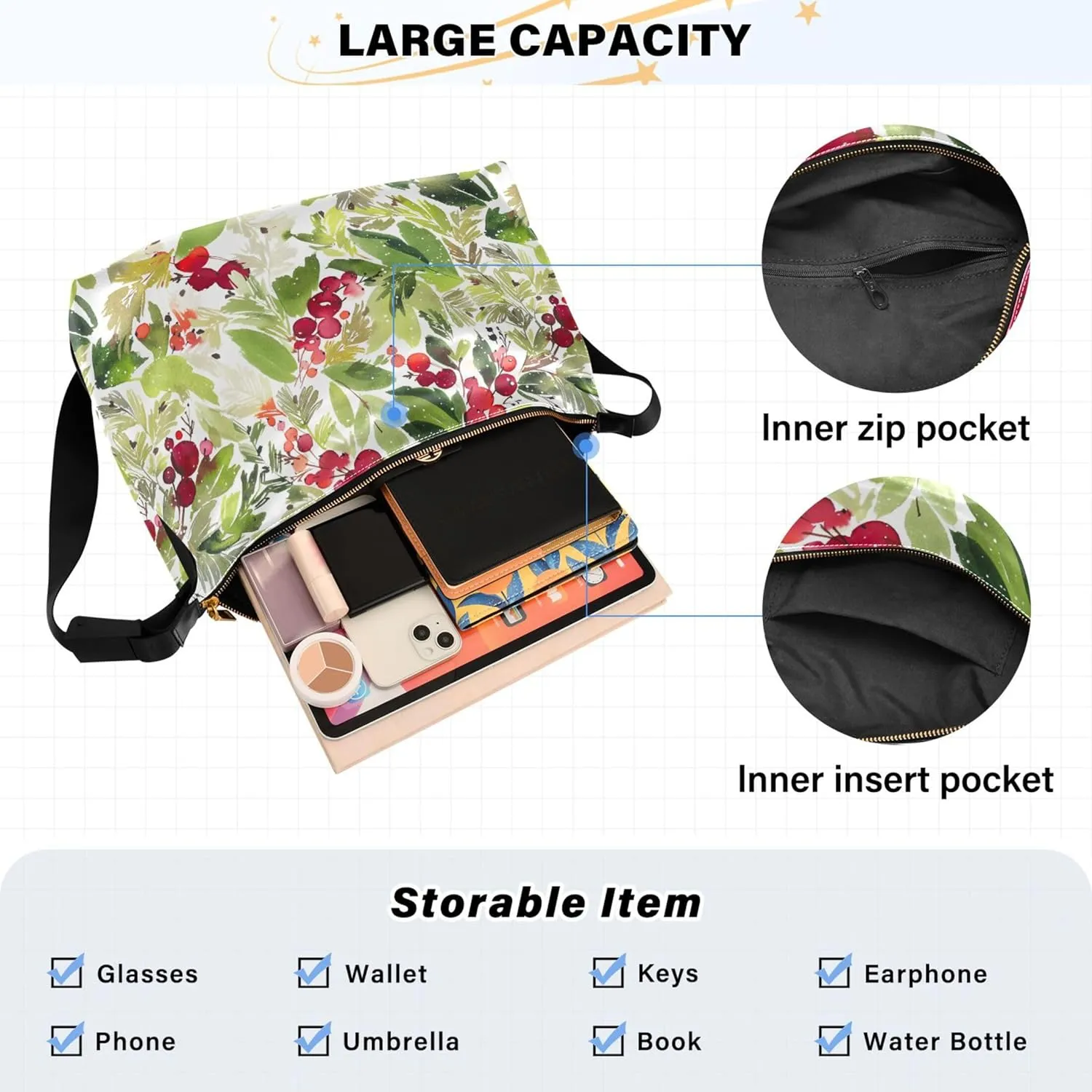Pink Flamingos Funny Leather Hobo Purses for Women Large Crossbody Purses Animal Print Women Shoulder Handbags