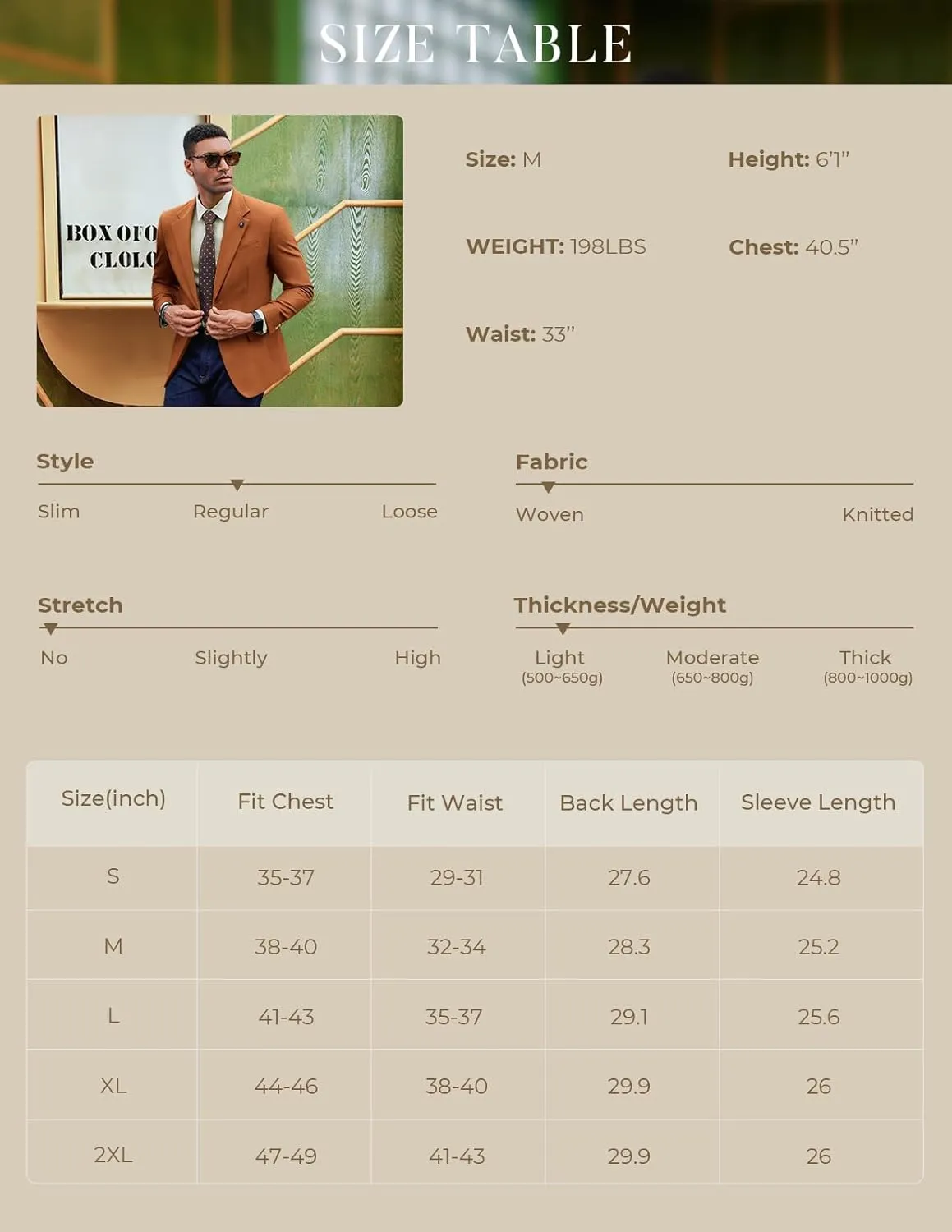 PJ PAUL JONES Men's Sport Coats and Blazers Linen Cotton Blazer Regular Fit 2 Buttons Suit Jacket with Removable Brooch