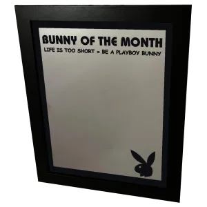 Playmate 10x12 inches HD high-quality glass mirror Bunny of the month. (Shimmering, Black) For your wall or tabletop. Perfect mirror to do your makeup, admire yourself, or simply decorate