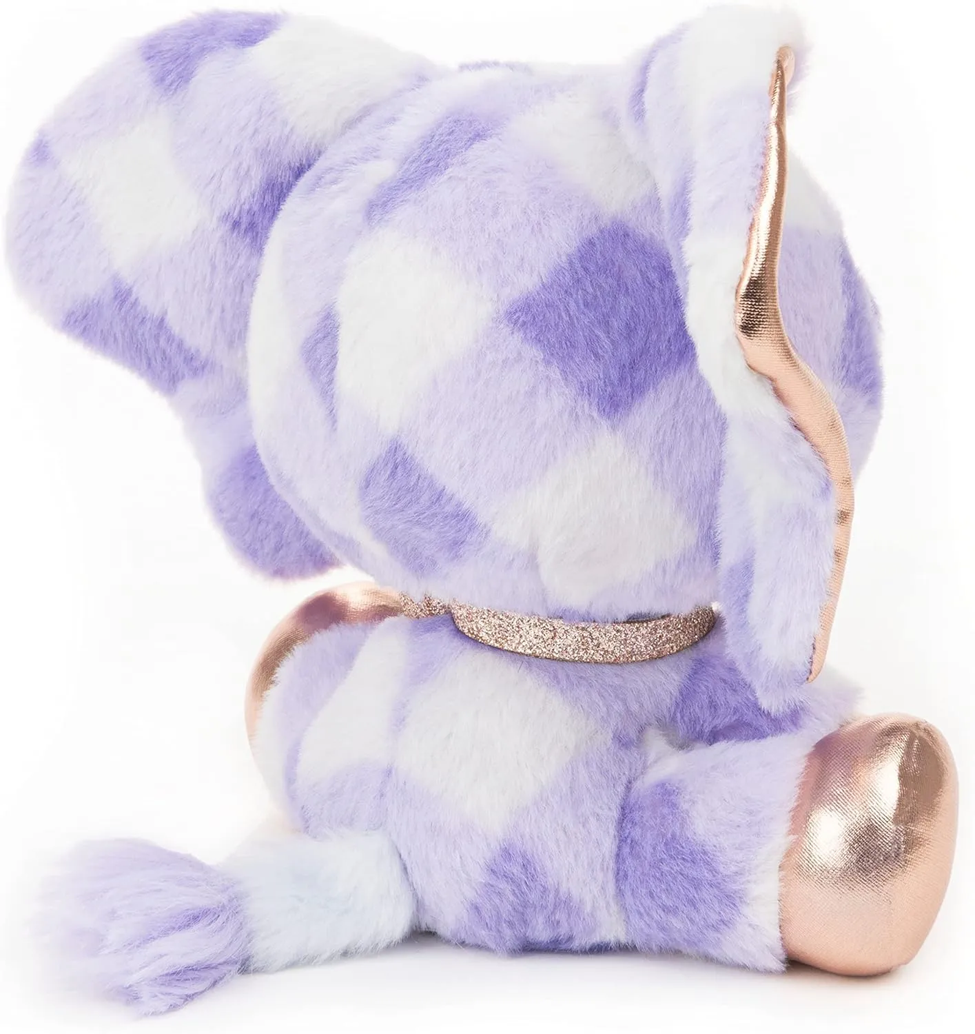 P.Lushes Designer Fashion Pets Ella L’Phante Elephant Premium Stuffed Animal, Blue and Gold, 6”