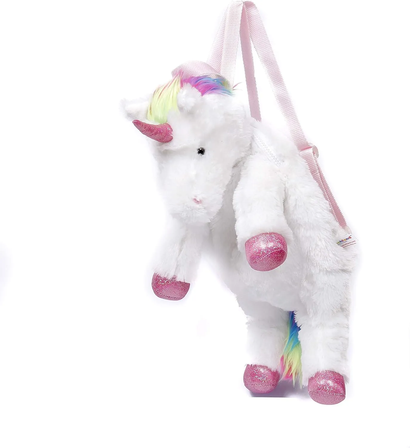 Plushland Fluffy Plush Rainbow Unicorn Stuffed Animal Toy 14 Inches - Cuddly Autism ADHD Soft Magical Gifts Present Birthday Love Girlfriend Pal Buddies Friendship (New Unicorn with Strap)
