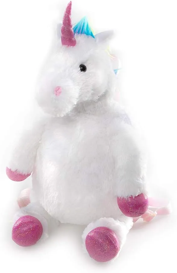 Plushland Fluffy Plush Rainbow Unicorn Stuffed Animal Toy 14 Inches - Cuddly Autism ADHD Soft Magical Gifts Present Birthday Love Girlfriend Pal Buddies Friendship (New Unicorn with Strap)