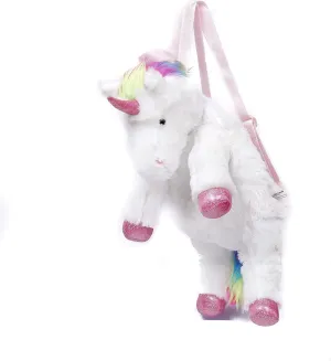 Plushland Fluffy Plush Rainbow Unicorn Stuffed Animal Toy 14 Inches - Cuddly Autism ADHD Soft Magical Gifts Present Birthday Love Girlfriend Pal Buddies Friendship (New Unicorn with Strap)